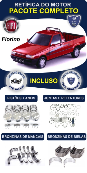 Retífica de motor Fiat Fiorino com peças originais pacote completo